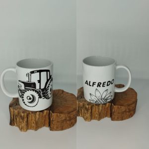 Taza tractor con nombre